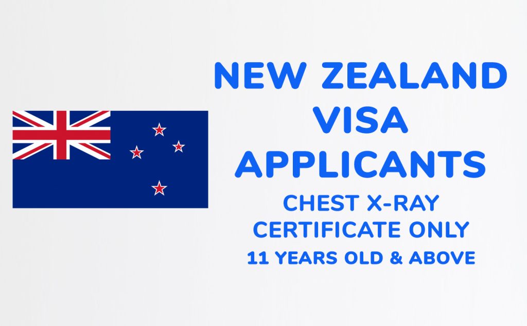 Chest X-Ray Certificate ONLY ≥ 11 years | New Zealand Visa Applicant